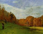 克劳德 莫奈 : Woodbearers in Fontainebleau Forest